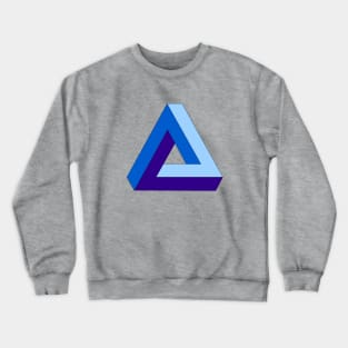 blue penrose triangle Crewneck Sweatshirt